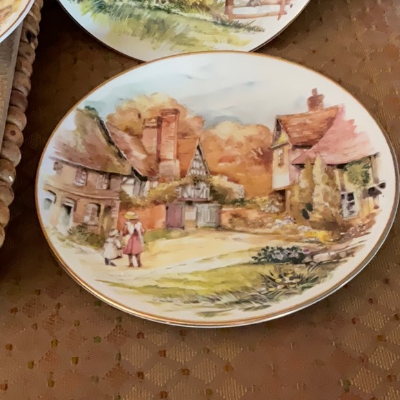 Heritage Regency Beautiful Cottages, Landscapes small plates, Set of 3 - Picture 3 of 10